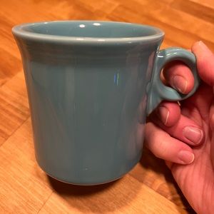 Fiesta coffee mug. Aqua color
